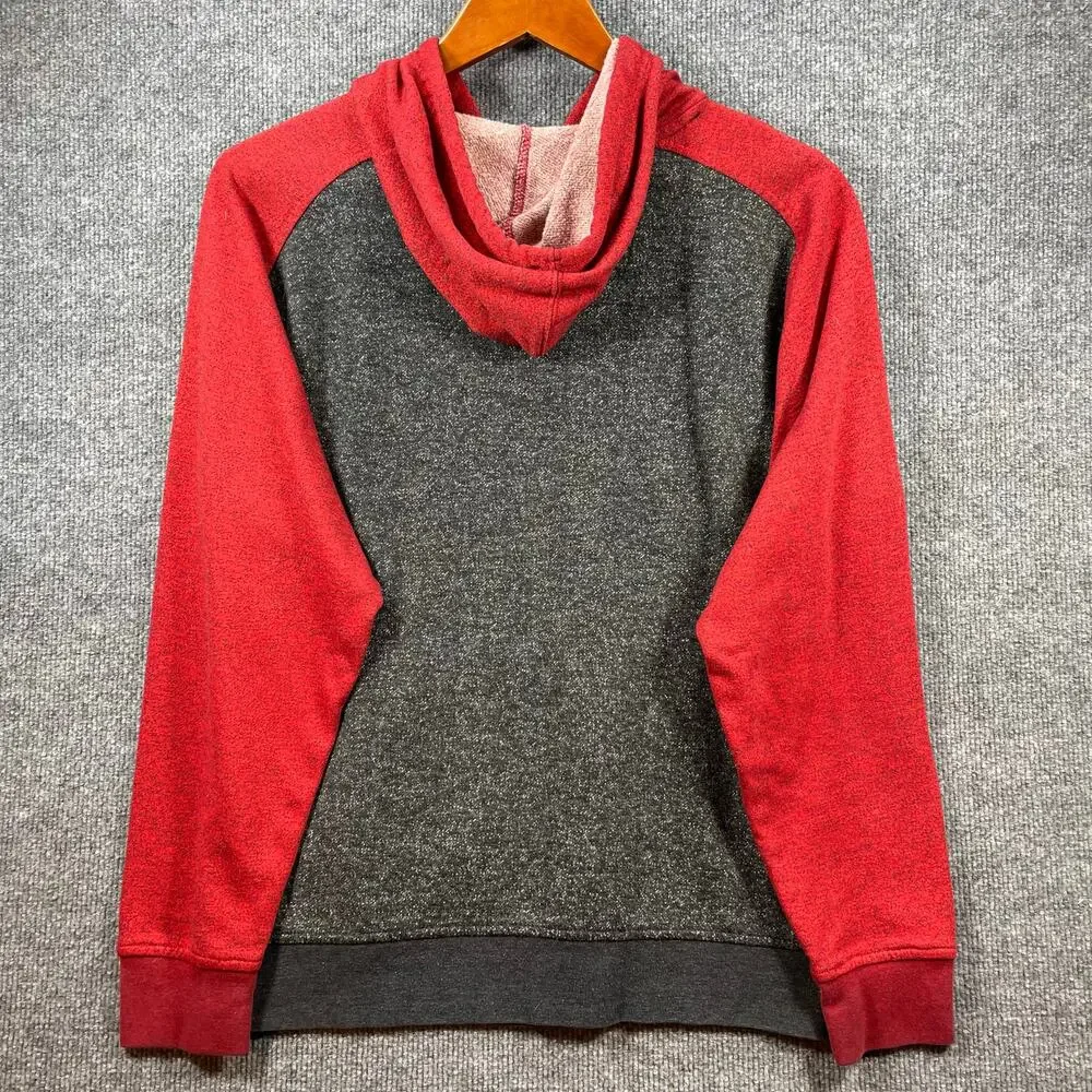 GM Chevrolet Hoodie Adult Medium 38/40 Distressed Gray/Red Drawstring Muscle Car